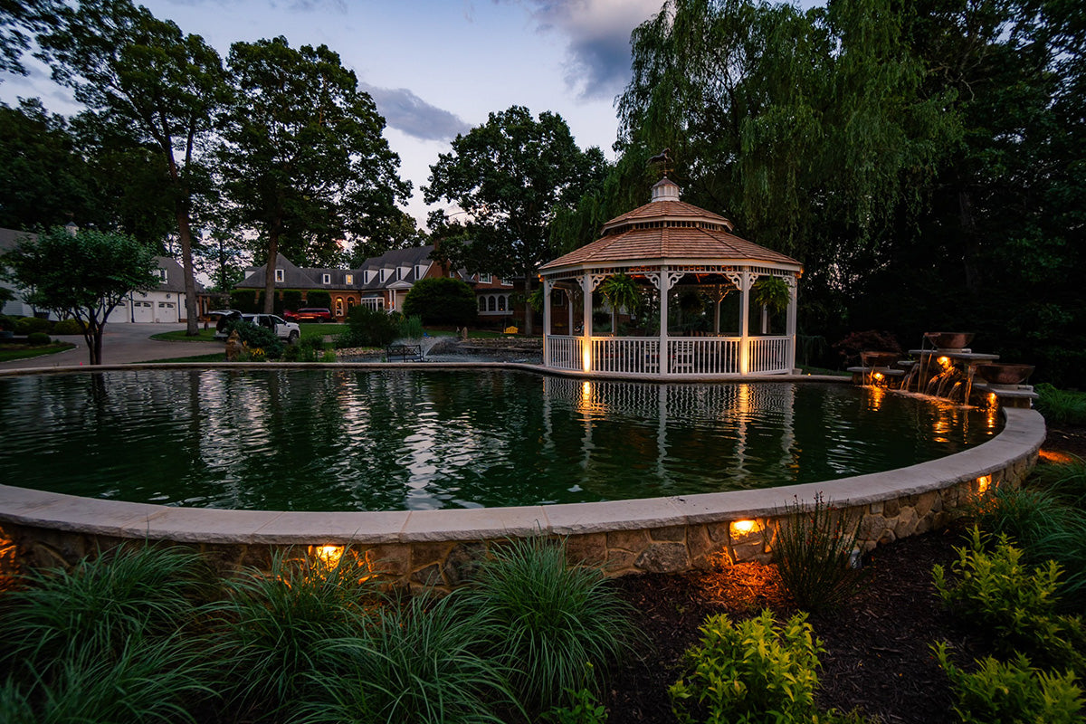Inside One of Virginia's Most Impressive Formal Koi Ponds: A 100,000-Gallon Showcase by Aqua Fauna Ponds